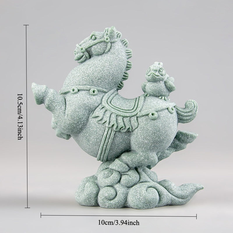 Abundance & Flow Zen Stone Sculpture – Joy Arrives Horse