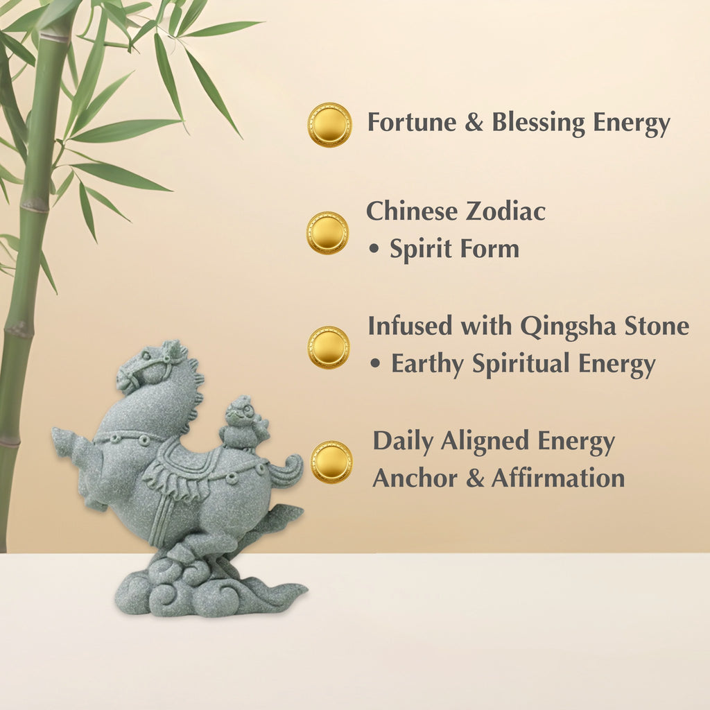 Abundance & Flow Zen Stone Sculpture – Joy Arrives Horse