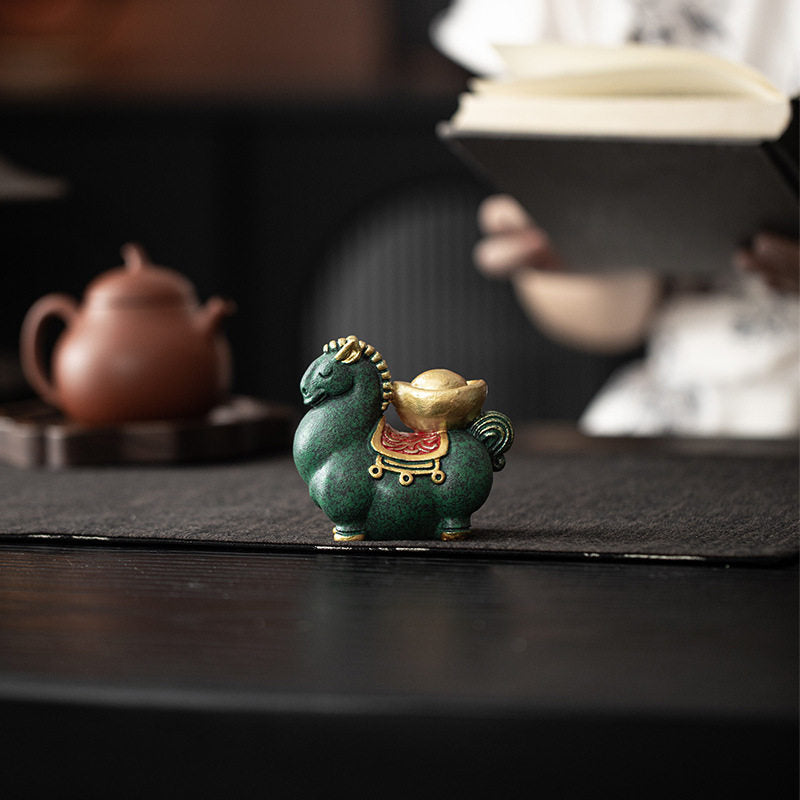 Abundance & Flow Zen Stone Sculpture – Fortune Horse