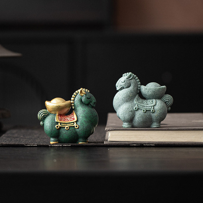 Abundance & Flow Zen Stone Sculpture – Fortune Horse