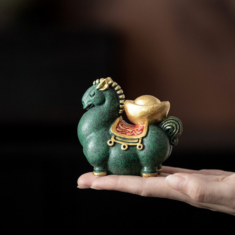 Abundance & Flow Zen Stone Sculpture – Fortune Horse