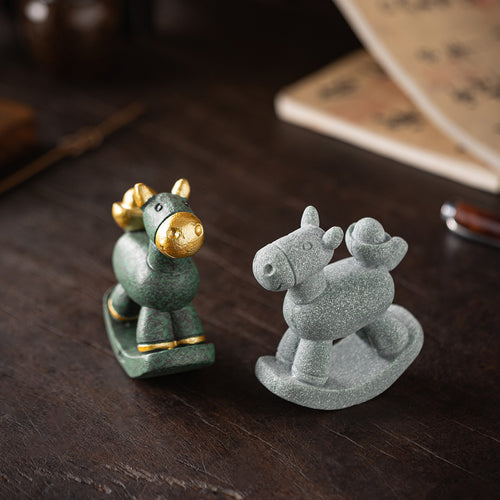 Abundance & Flow Stone Sculpture – Rocking Horse