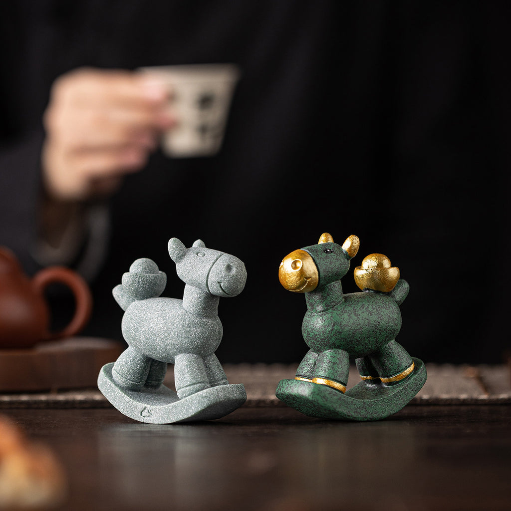 Abundance & Flow Stone Sculpture – Rocking Horse