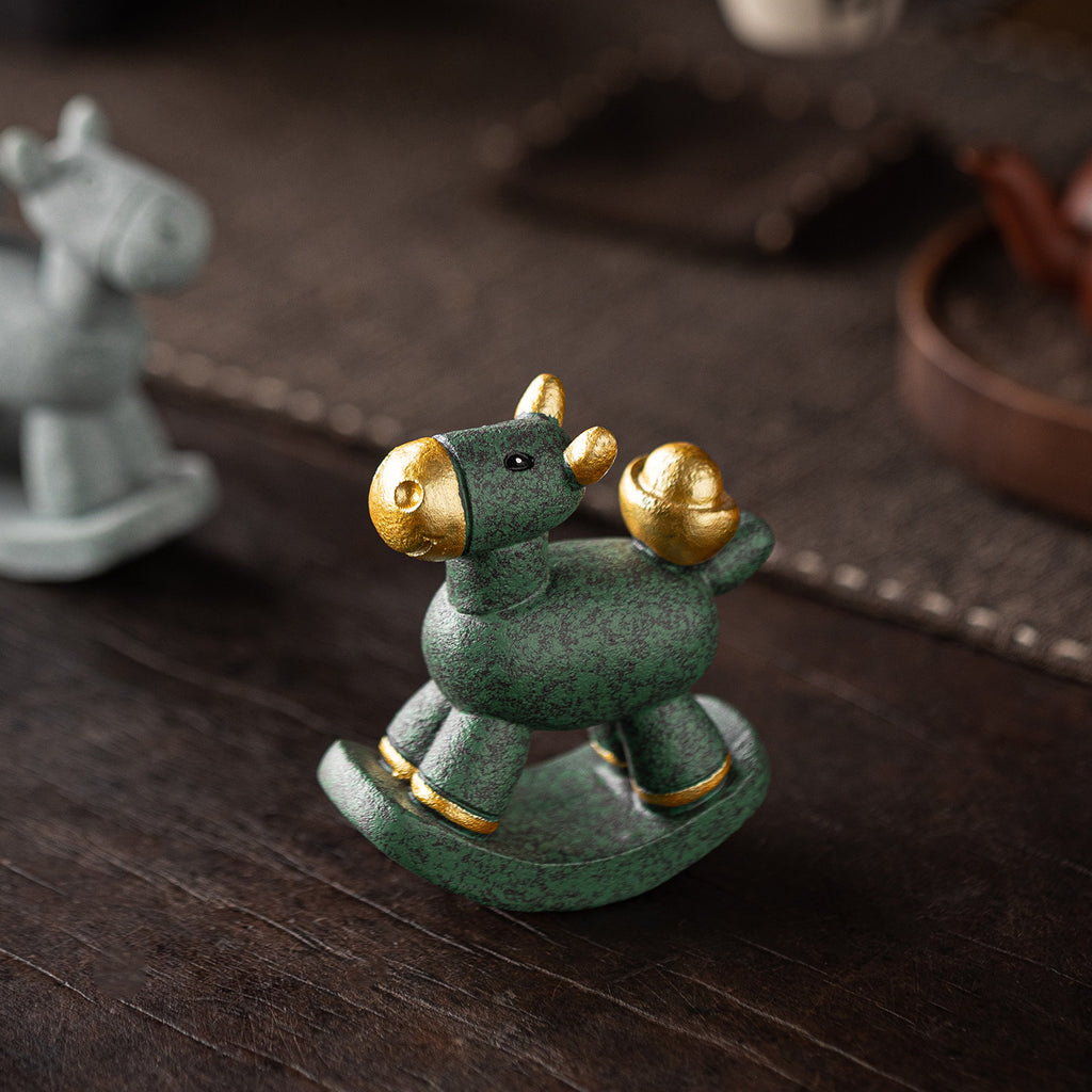 Abundance & Flow Stone Sculpture – Rocking Horse