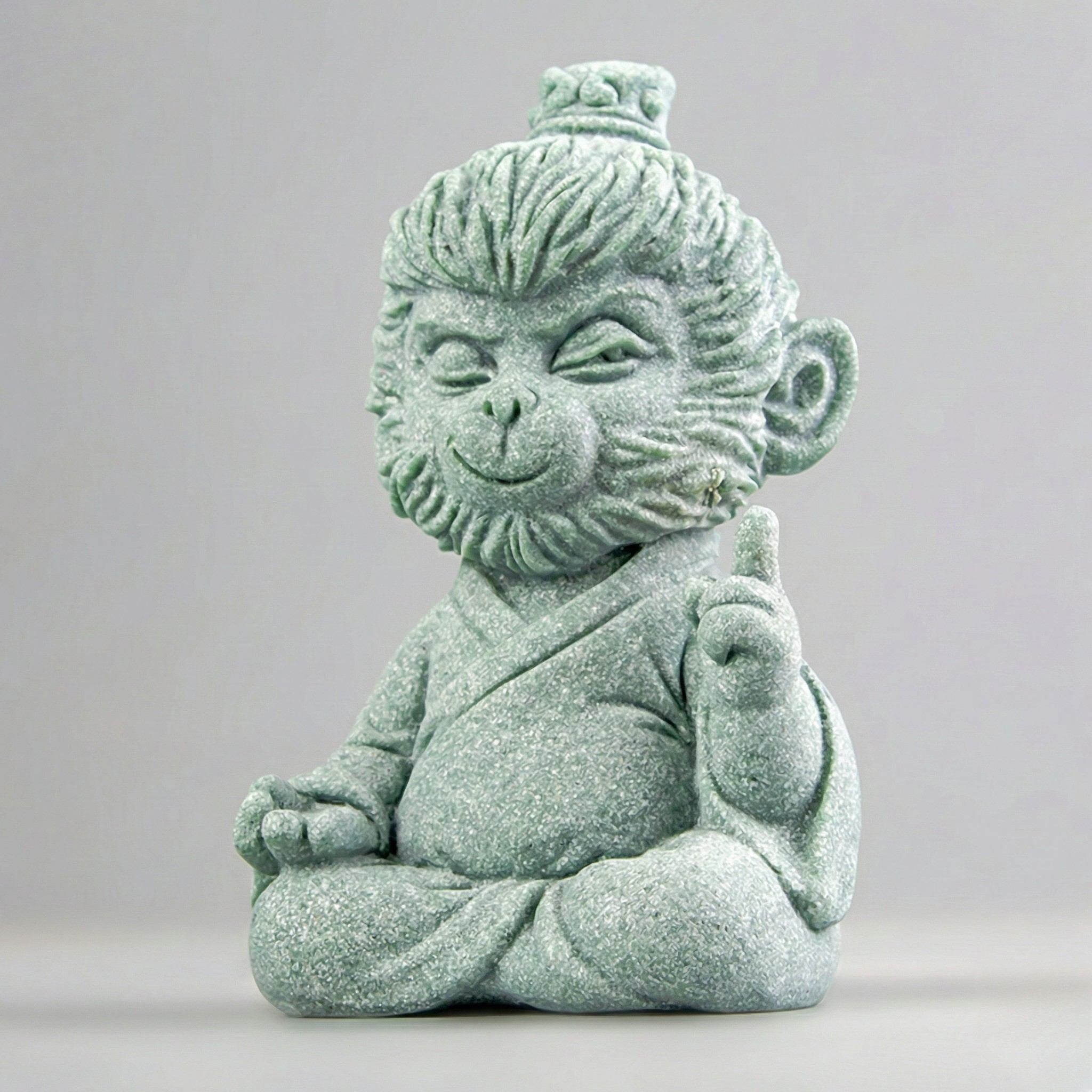 Clarity & Presence Zen Stone Sculpture – Monkey (Curiosity)