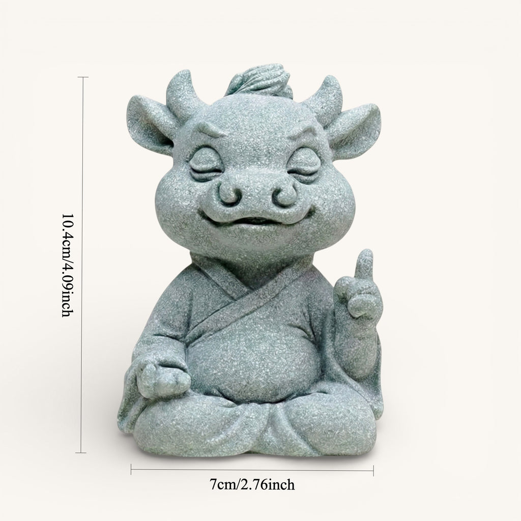 Long Life & Prosperity Zen Stone Sculpture – Ox (Steadiness)
