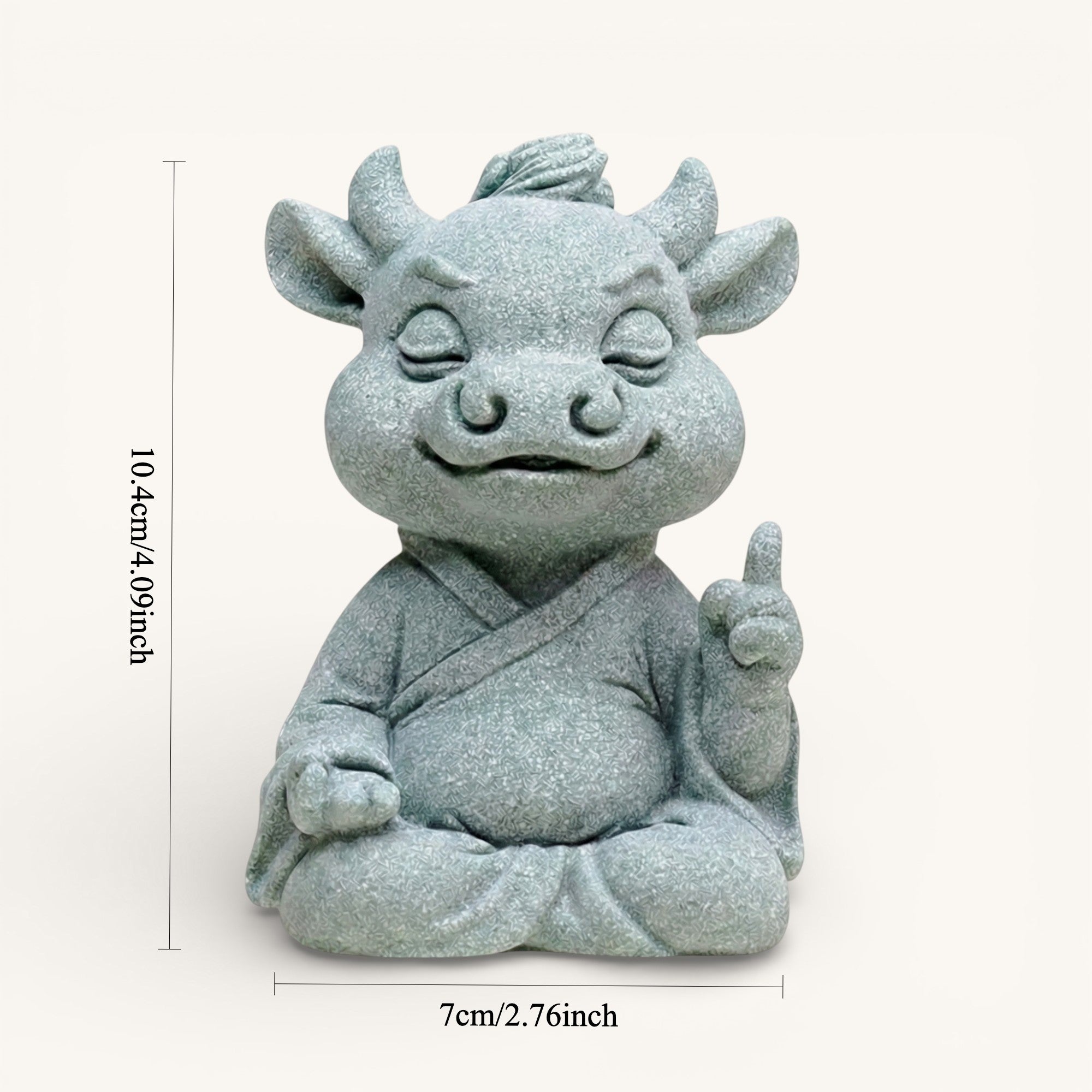 Long Life & Prosperity Zen Stone Sculpture – Ox (Steadiness)