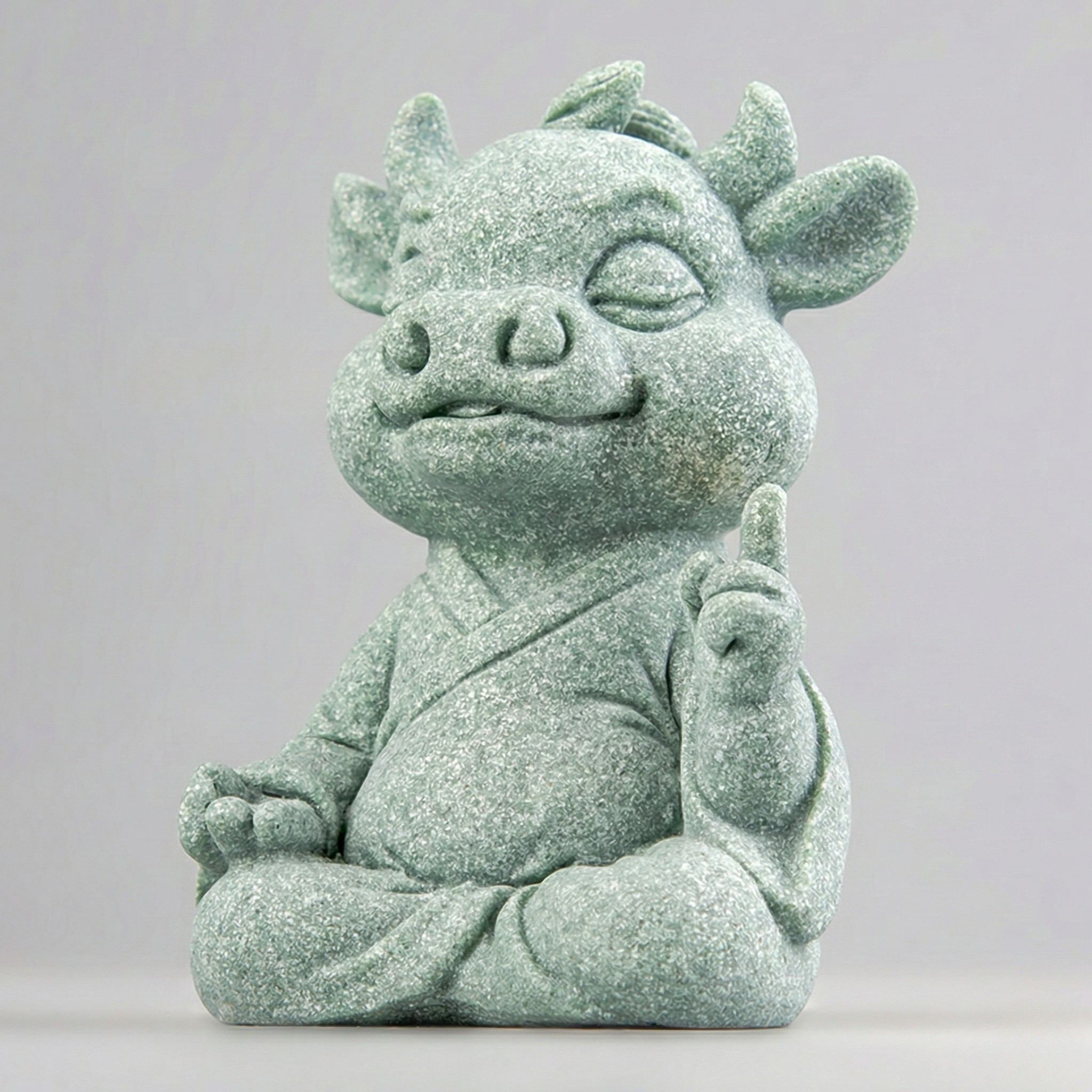 Long Life & Prosperity Zen Stone Sculpture – Ox (Steadiness)