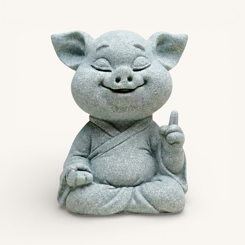 Long Life & Prosperity Zen Stone Sculpture – Pig (Contentment)