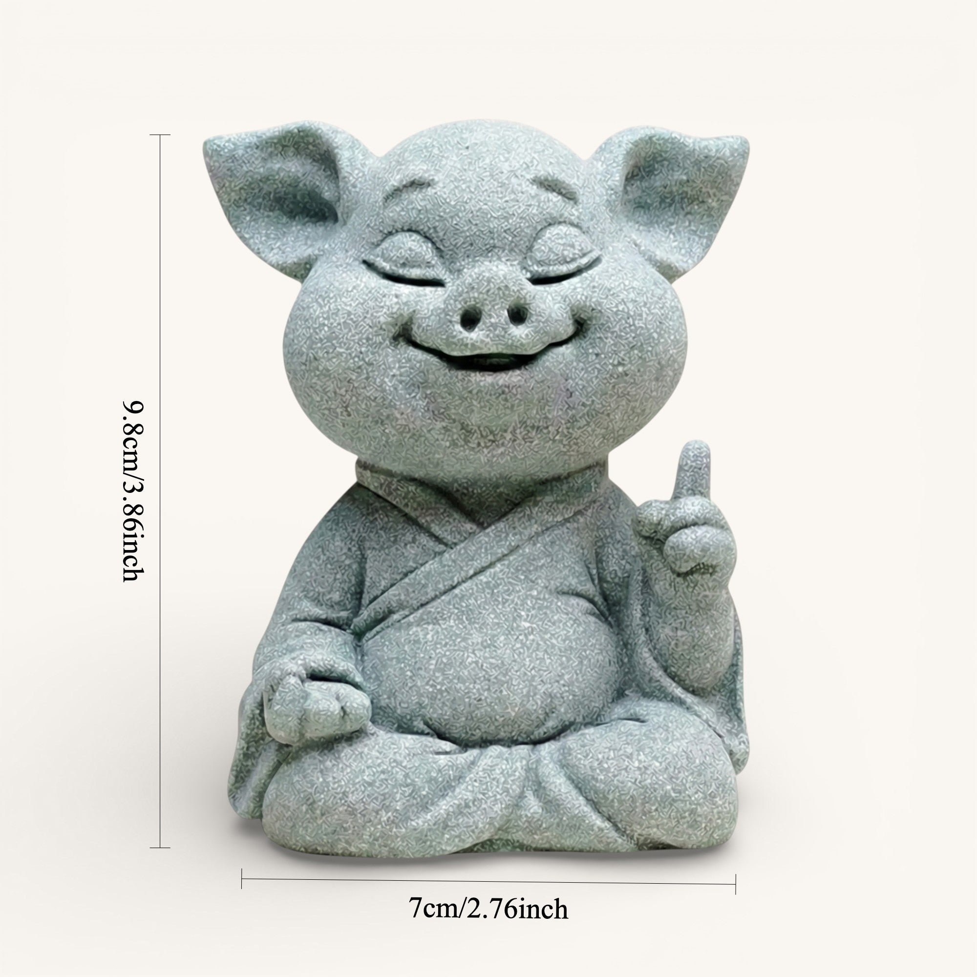 Long Life & Prosperity Zen Stone Sculpture – Pig (Contentment)