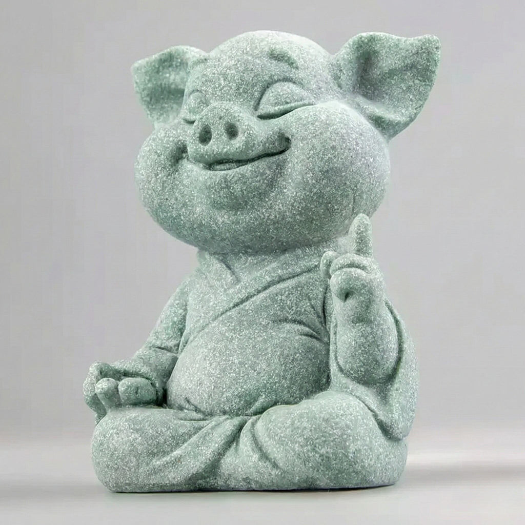 Long Life & Prosperity Zen Stone Sculpture – Pig (Contentment)