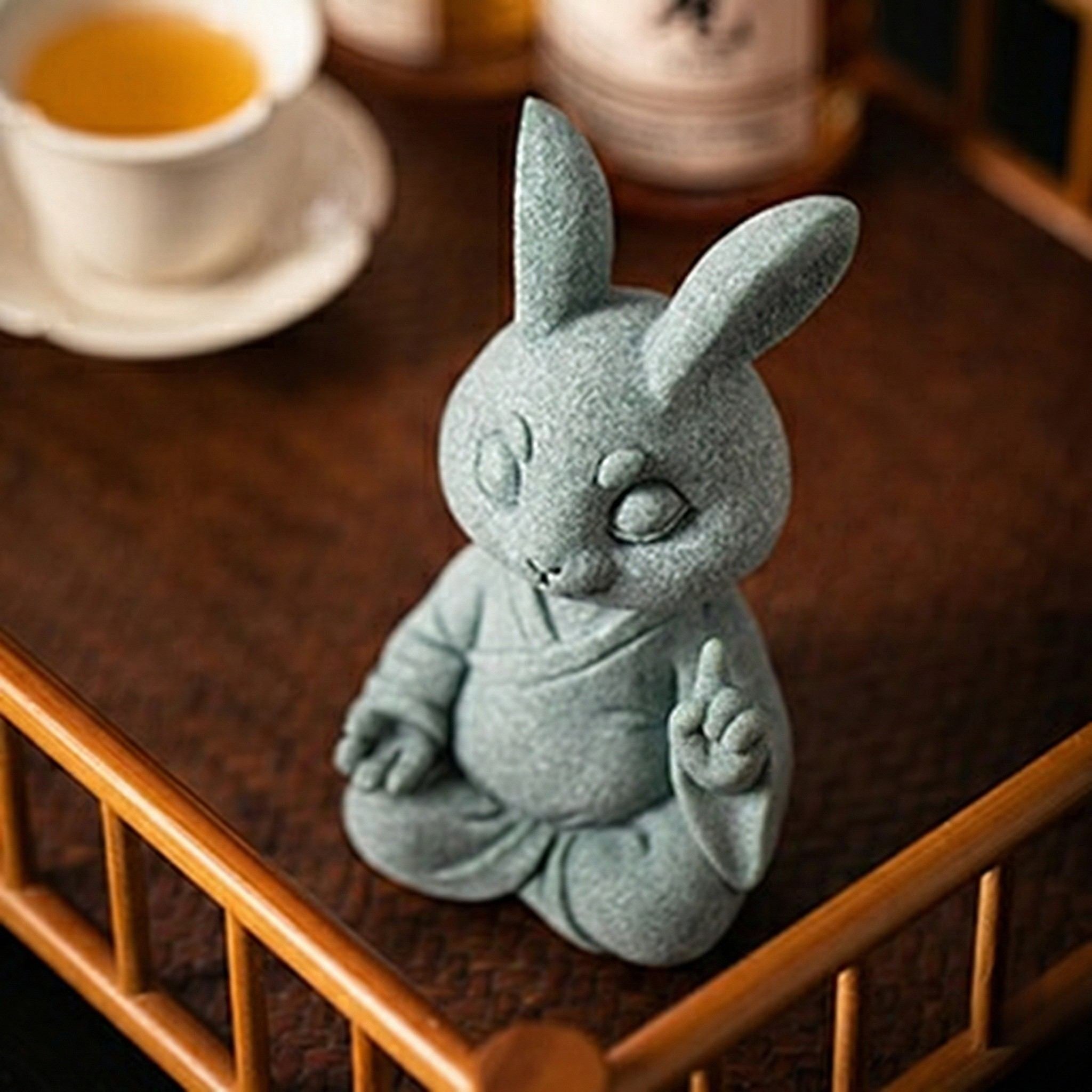 Peace & Stillness Zen Stone Sculpture – Rabbit (Gentleness)