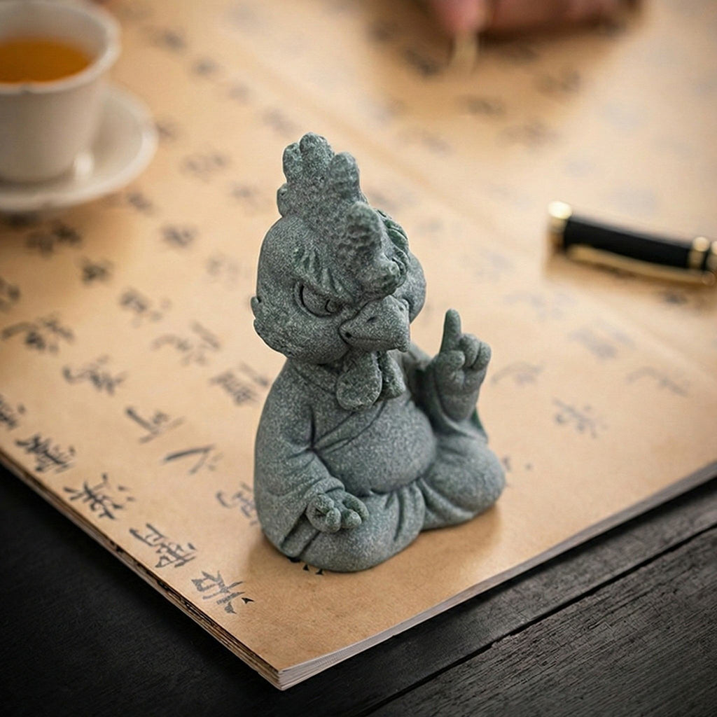 Abundance & Flow Zen Stone Sculpture – Rooster (Symbol of Confidence)