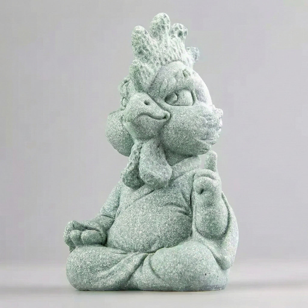 Abundance & Flow Zen Stone Sculpture – Rooster (Symbol of Confidence)