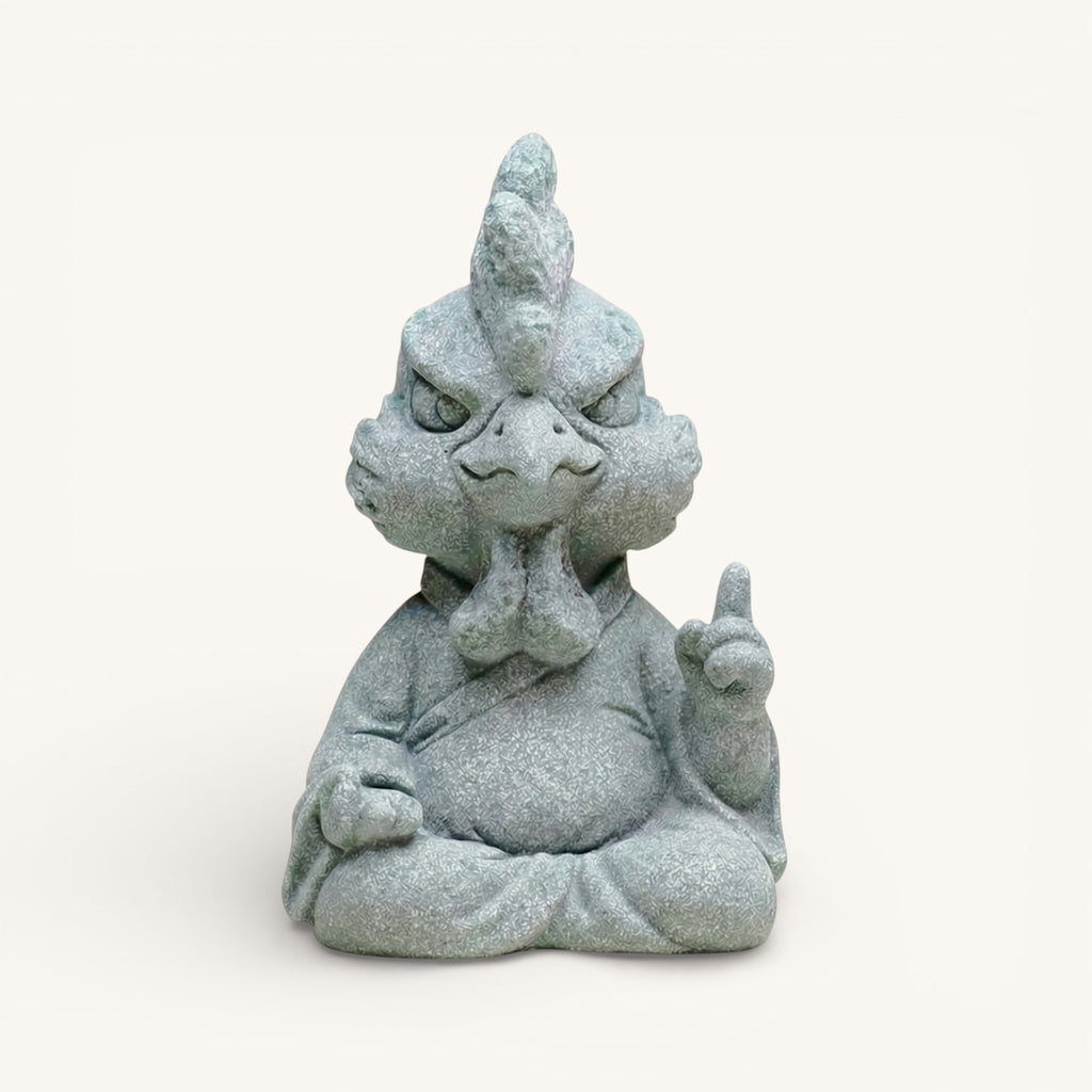Abundance & Flow Zen Stone Sculpture – Rooster (Symbol of Confidence)